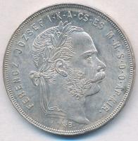 1879KB 1Ft Ag "Ferenc József / Középcímer" Körmöcbánya T:1-,2 kis ph. Adamo M15