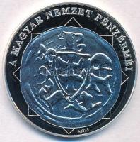 DN  "A magyar nemzet pénzérméi - Első kettőskereszt címerben 1172-1196" Ag emlékérem tanús...