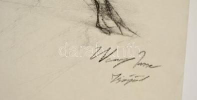 Nagy jelzéssel: 2 db vázlat rajz, grafit, papír, 40×29 cm