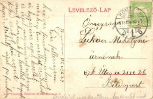 Komárom, Komárno; Újváros, Deák Ferenc utca, polgári leányiskola, törvényszéki palota / street, girl...