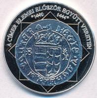 DN "A magyar nemzet pénzérméi - A címer elemei először együtt egy vereten 1440-1444" Ag emlékérem tanúsítvánnyal (15g/0.333/35mm) T:PP