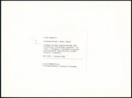 1990 Színész karnevál a budai várban, 13 db feliratozott vintage fénykép, 18x24 cm