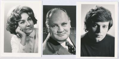 cca 1968 Magyar színész galéria - Tábori Nóra, Garas Dezső, Győrffy György, Benedek Miklós, Koroknay...