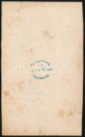cca 1859 Louis Henri pozsonyi műtermében készült vizitkártya méretű fénykép, 10x6 cm