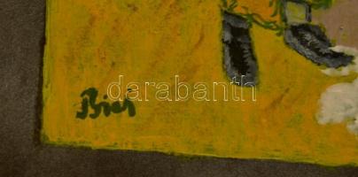 Biai jelzéssel: Bohócok. Vegyes technika, karton, sérült, 18×24 cm