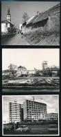cca 1974 Kecskeméti városképek a fejlődésről, átalakulásról, 13 db vintage fotó Vincze János (1922-1...