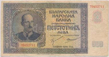 Bulgária 1942. 500L T:III Bulgaria 1942. 500 Leva C:F Kause 60.a