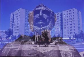 cca 1970 Kecskemét, épül a Széchenyi városrész, 13 db szabadon felhasználható, színes diapozitív fel...