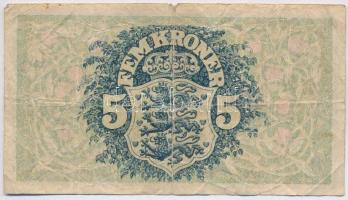 Dánia 1942. 5K "J" betűjel T:III- ly.
Denmark 1942. 5 Kroner prefix "J" C:VG ho...