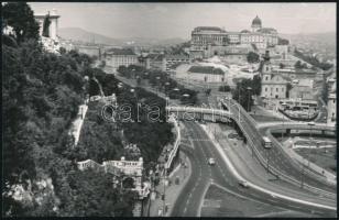 cca 1930 és 1970 Budapest, a változó város, 2 db fénykép, amely negyven év különbséggel mutat be köz...