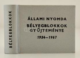 Állami Nyomda Bélyegblokkok Gyűjteménye 1934-1987 XII. kötet. Bp.,1988, Állami Nyomda-Magyar Posta. Kiadói műbőr-kötés. Készült 600-600 példányban. Számozatlan példány. Kereskedelmi forgalomba nem került.