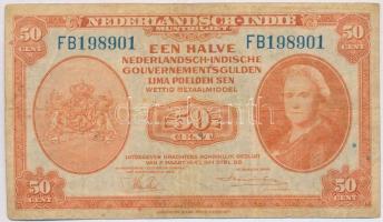 Holland Kelet-India 1943. 50c T:III Netherlands East Indies 1943. 50 Cents C:F Krause 110