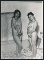 Házibulis fényképek az 1970-es évekből, 4 db szolidan erotikus vintage fénykép, 18x13 cm / 4 erotic ...