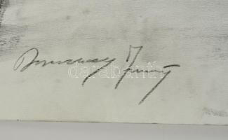 Barcsay jelzéssel: Ülő férfi. Szén, papír, felcsavarva, 50×79 cm