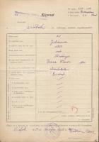 1939 Siófok, hitközségi születési anyakönyvi kivonat, Fábián Tibor (?-?) siófoki, majd egri rabbi aláírásával