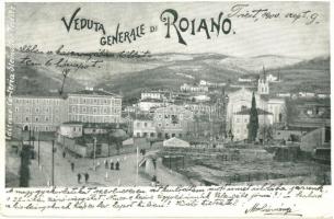 Trieste, Roiano, Roján; Military barracks, square view / caserma militare. Editrice Carleria Szeindler