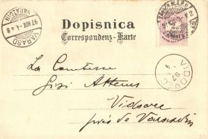 1897 (Vorläufer!) Zagreb, Agram; Ilica, Vojara Kraljevica Rudolfa, Akademicki trg. Jurjevac-Maximir ...