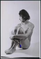 cca 1972 Merengő, 3 db szolidan erotikus fénykép, vintage negatívokról készült mai nagyítások, 25x18 cm / 3 erotic photos, 25x18 cm