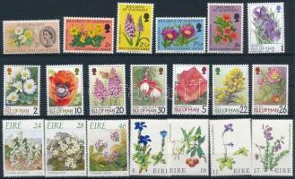 Flowers 1963-1999 6 set + 2 stamps, Virágok 1963-1999 6 klf sor + 2 önálló érték