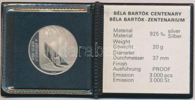 Fülöp Zoltán (1951-) 1981. "Bartók Béla / A kékszakállú herceg vára" Ag emlékérem ÁPV plas...
