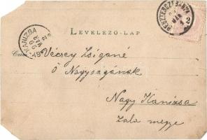 1899 Besztercebánya, Banska Bystrica; Kossuth Lajos utca / street view, floral Art Nouveau (b)