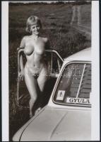 cca 1973 Itt a tavasz, 2 db szolidan erotikus fénykép, mai nagyítások, 25x18 cm / 2 erotic photos, 2...