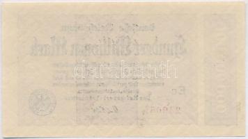 Németország / Weimari Köztársaság / Birodalmi vasút 1923. 100.000.000M berlini szükségpénz, vízjeles...