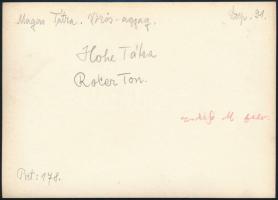 cca 1910 Magas-Tátra, Vörös-agyag-nyereg, Erdélyi Mór felvétele, hátulján feliratozva, 11,5×16 cm /
...