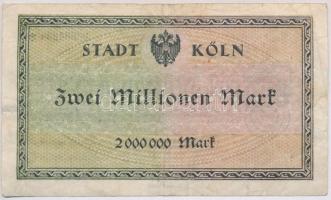 Németország / Weimari Köztársaság / Köln 1923. 2.000.000M szükségpénz vízjeles papíron T:III,III- sz...