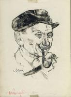 Alexin Andor (1921- ) grafika 21x28 cm