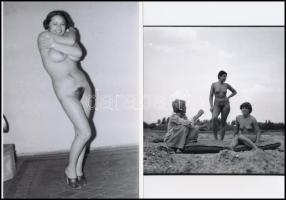 cca 1979 Az emberi test csodálata, 13 db szolidan erotikus fénykép, korabeli negatívokról készült ma...