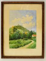 R.B. jelzéssel: Kőszeg 1958. Akvarell, papír, üvegezett keretben, 23×17 cm