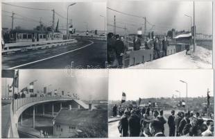 1966. október 8. Budapest, Albertfalvai felüljáró átadása, 33 db vintage fotó, 9x14 cm