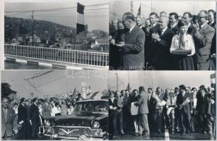 1966. október 8. Budapest, Albertfalvai felüljáró átadása, 33 db vintage fotó, 9x14 cm