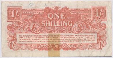 Nagy-Britannia / Katonai kiadás 1948. 1Sh fém biztonsági szállal T:III- ragasztott
Great Britain / ...