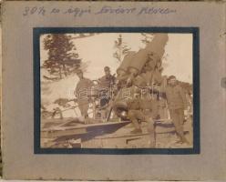 1916 Fotóalbum az I. világháborúból, feliratozott képek, 23 db vintage fotó, 9x14 cm / 1916 Italian field, photo album from the world war I, 23 photos, 9x14 cm