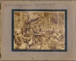 1916 Fotóalbum az I. világháborúból, feliratozott képek, 23 db vintage fotó, 9x14 cm / 1916 Italian ...