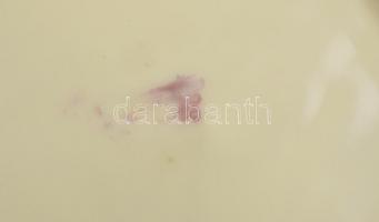 Jelzett porcelán tálka Ferenc József  képével, matricás, hibátlan, d:12,5 cm