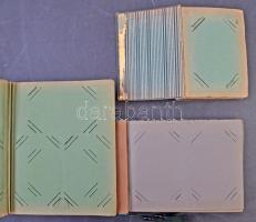 3 db kis alakú képeslap album 62+160+300 hellyel / 3 small sized postcard albums for 62+160+300 post...