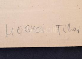 1929 Hegyei Tibor (1898-1935): Dob gong, Bokor Kata, feliratozott, vintage fotóművészeti alkotás Sze...