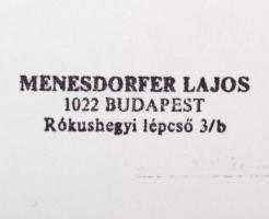 cca 1985 Menesdorfer Lajos (?-?) 2 db pecséttel jelzett, vintage fotóművészeti alkotása, 40x30 cm