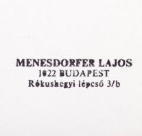 cca 1984 Menesdorfer Lajos (?-?) 2 db pecséttel jelzett, vintage fotóművészeti alkotása, 40x30 cm