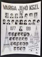 1981 Budapest, 3 különböző iskola kistablója, 3 db vintage fotó, 30x24 cm