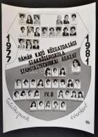 1981 Budapest, 3 különböző iskola kistablója, 3 db vintage fotó, 30x24 cm