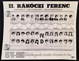 1981 Budapest, 3 különböző iskola kistablója, 3 db vintage fotó, 30x24 cm