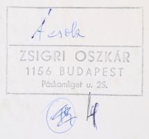 cca 1973 Zsigri Oszkár (1933-?) 2 db feliratozott vintage fotóművészeti alkotása, 40x30 cm és 29x35 ...