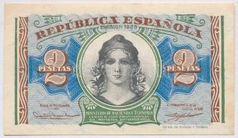 Spanyolország 1938. 2P T:I- Spain 1938. 2 Pesetas C:AU Krause 95