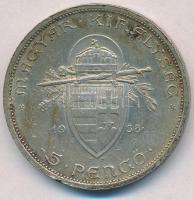 1938. 5P Ag "Szent István" T:2 ph., patina
Adamo P8.1