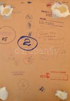 cca 1969 Darkó István 2 db feliratozott vintage fotóművészeti alkotása, az egyik kasírozva, 40x30 cm