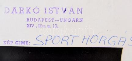 cca 1969 Darkó István 2 db feliratozott vintage fotóművészeti alkotása, az egyik kasírozva, 40x30 cm